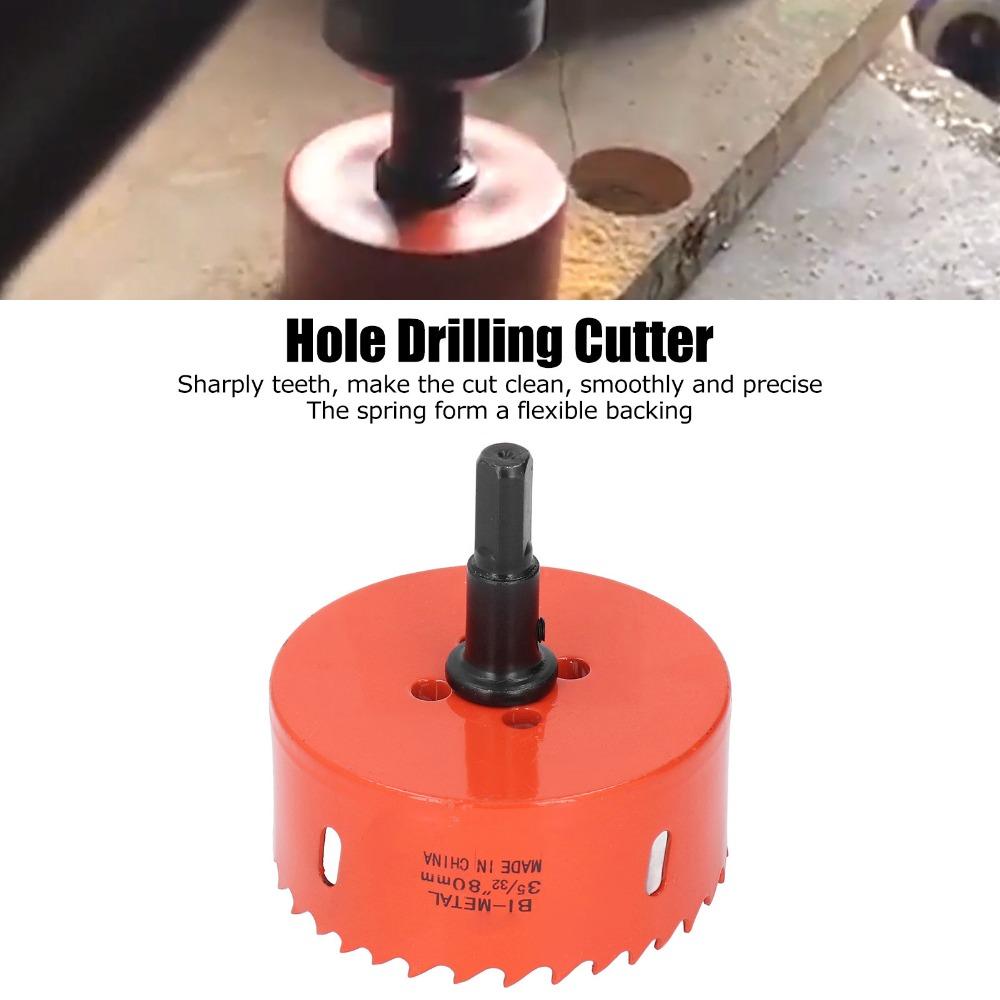 80mm Diameter Hole Saw Cutter With Arbor Mandrel Drilling Cutter Soft Metal Cutting
