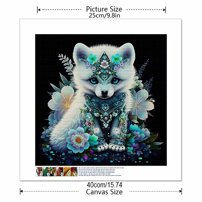 New Arrival 5D DIY Full Circle Diamond Painting "Little Fox Shape" Embroidery Cross Stitch Home Decor Gift
