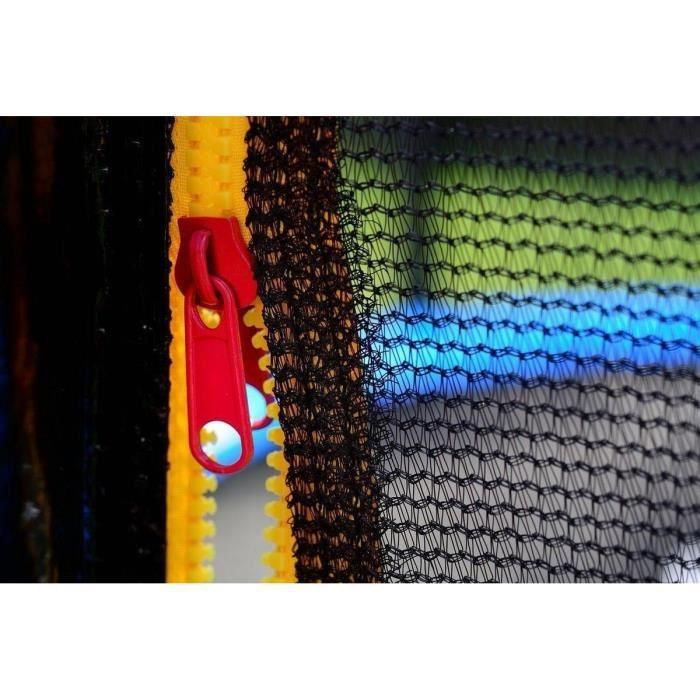 Trampoline - VIKING CHOICE - Trampoline 374 cm - Bleu - Avec filet de sécurité - Échelle incluse