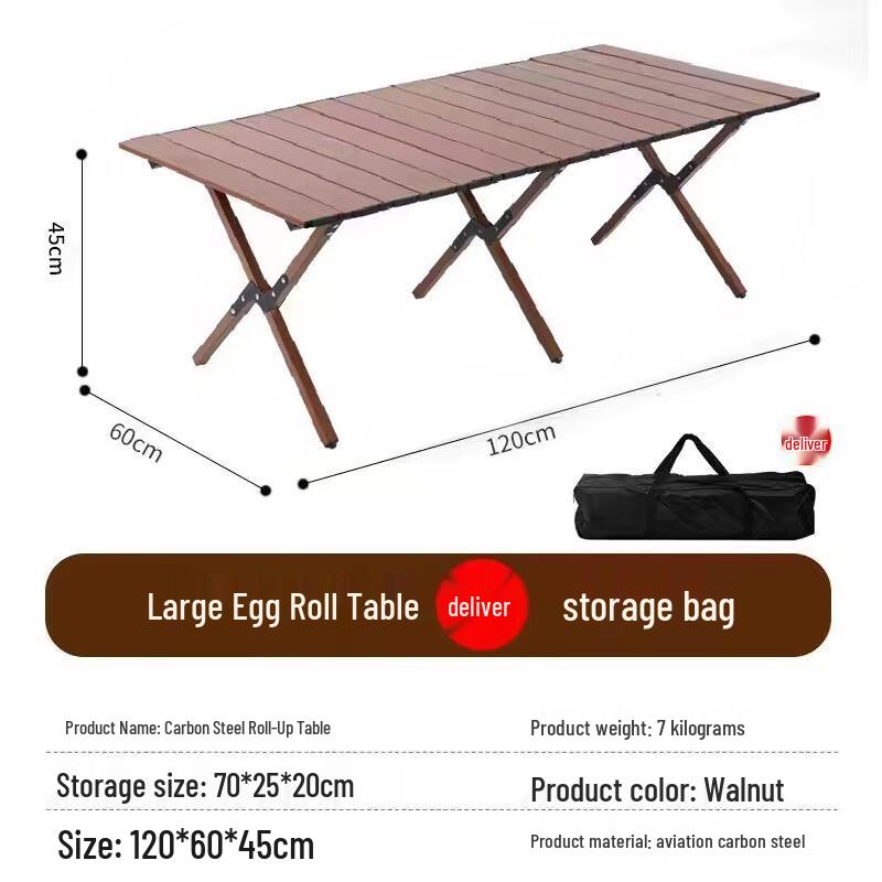 OEING Portable Folding Metal Outdoor Picnic Table