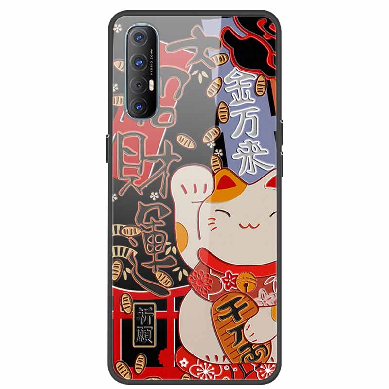 Tempered Glass Case For Oppo Reno 3 Pro 5G Case 6.5" Hard Phone Back Cover Soft Bumper For Oppo Reno3 Pro Case Funda Para PCRM00