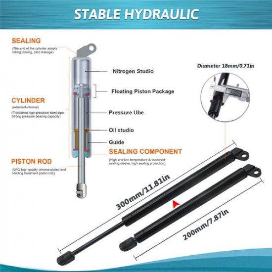 2x Trunk Gas Spring Lift Supports Shocks Struts For BMW 5 Series E39 525i 528i