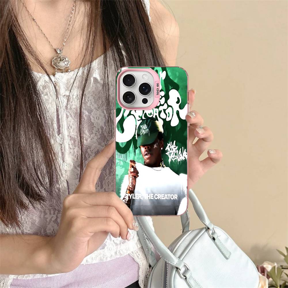 T-Tylers The Creator Rapper For Iphone 15 14 13 Plus 17 16 12 11 Pro Max Matte Colored Silver Luxury Phone Cover
