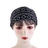 Vintage Ethnic Style Wide Side Wash Face Non Slip Stripe Headband Women Hairbands Korean Head Wrap
