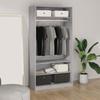 VidaXL Wardrobe Sonoma Grey 100x50x200 Cm Engineered Wood 826615