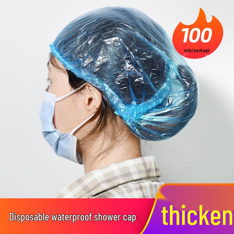 1000 шт. Одноразовые нетканые кухонные шапочки для головы - Дышащие, Пыленепроницаемые, Полосатые сетчатые шапочки