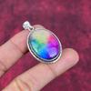 Rainbow Solar Quartz 925 Solid Sterling Silver Pendant, Handmade Gemstone Pendant Jewelry, Gifts For Wife Brand New Pendant