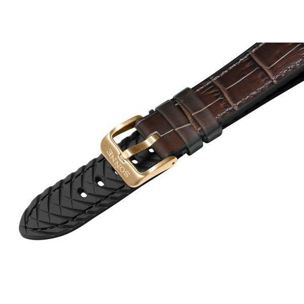 SONNE Men's Leather Belt S032YGZ-BR Wrist Watch