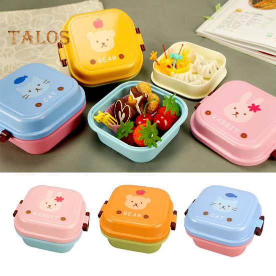 Контейнер для обеда, многофункциональный многоразовый экологически чистый детский контейнер для закусок, фруктов, еды, ланч-бокс для школы