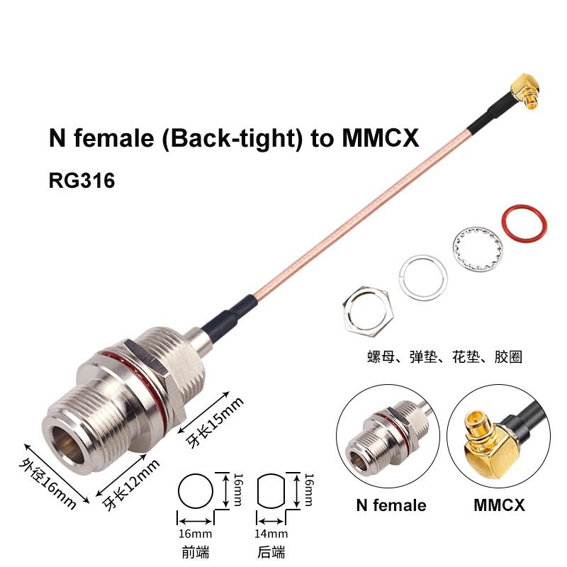 1Pcs RG178 RG316 RF Coax Pigtail N Female Cable to UFL MMCX MCX SMA Welding Connector Adapter U.FL WIFI Antenna Extension Jumper