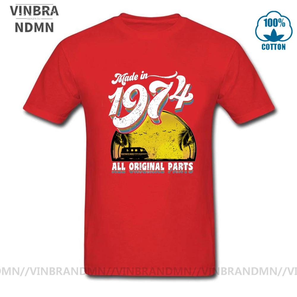 Винтажные футболки 1974 года, оригинальные детали, унисекс, футболки на 50 лет, сделано в 1974 году, ретро, подарок на 50-летие, футболки