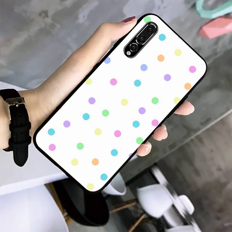 Чехол для телефона в горошек для Huawei G7 G8 P7 P8 P9 P10 P20 P30 Lite Mini Pro P Smart Plus Cove Fundas