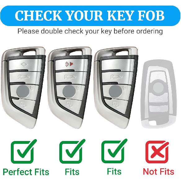 Soft TPU for BMW Key Fob Cover with Leather Keychain for X1 X3 X4 X5 X6 X7 M5 M6 1 2 3 4 5 6 7 Series GT3 GT5 GT6 Key Case Accessories, Gold