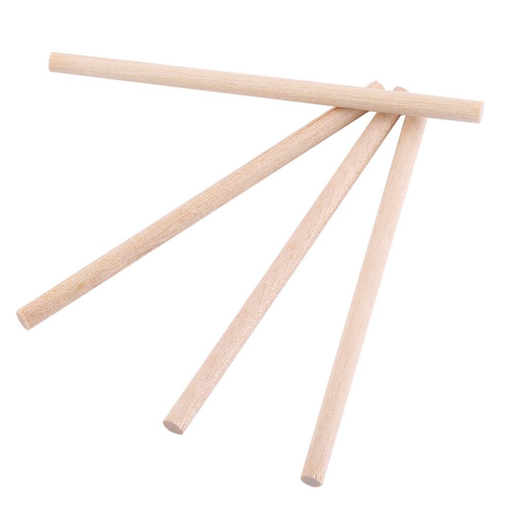200pcs 1/8 x 3.94 Inch Round Wood Sticks Round Shape Hardwood Dowel Pins DIY Projects