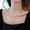 S925 Sterling Silver Cross Diamond-Studded Necklace Simple Classic Light Luxury Clavicle Chain for Women