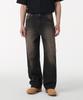 Big Brush Wide Denim Pants [Yellow Black]