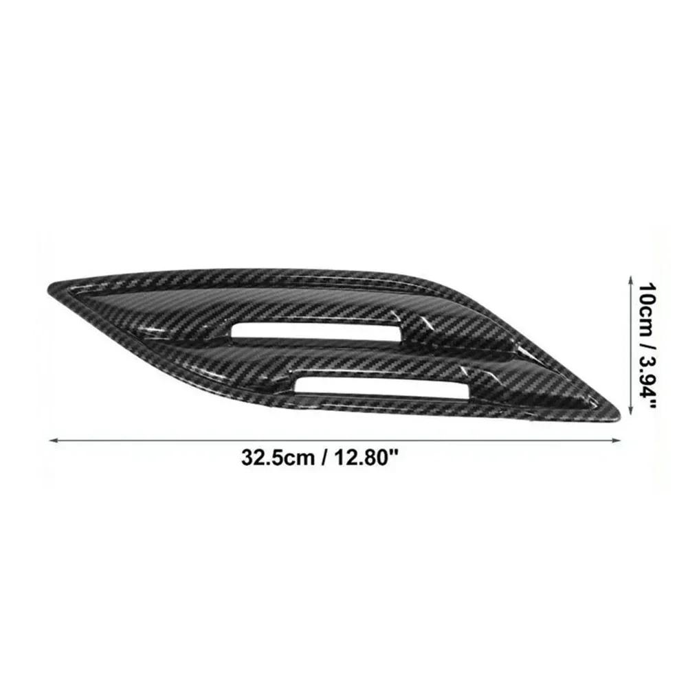 Автомобильный стайлинг, настройка автомобиля, карбоновая крышка воздухозаборника, отделка из углеродного волокна, износостойкий черный цвет, простая установка