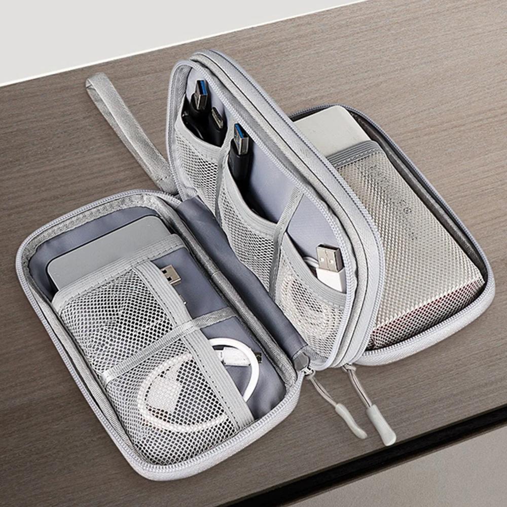 Портативная дорожная сумка для хранения цифровых продуктов, органайзер, многослойная сумка для кабеля гарнитуры, сумка для USB-кабеля для зарядки