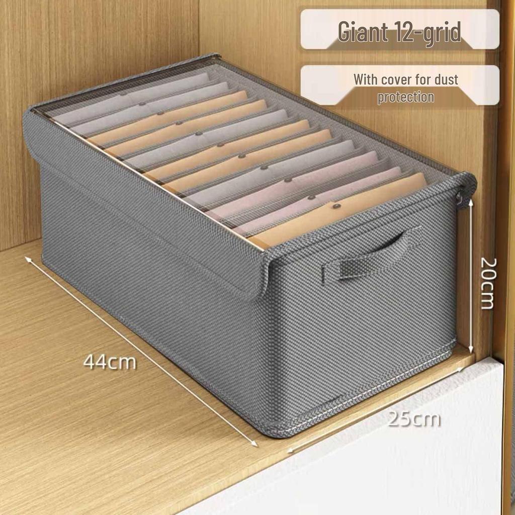 Тканевый органайзер для одежды из полипропиленовой доски с разделителями - Коробка для хранения в шкафу для брюк