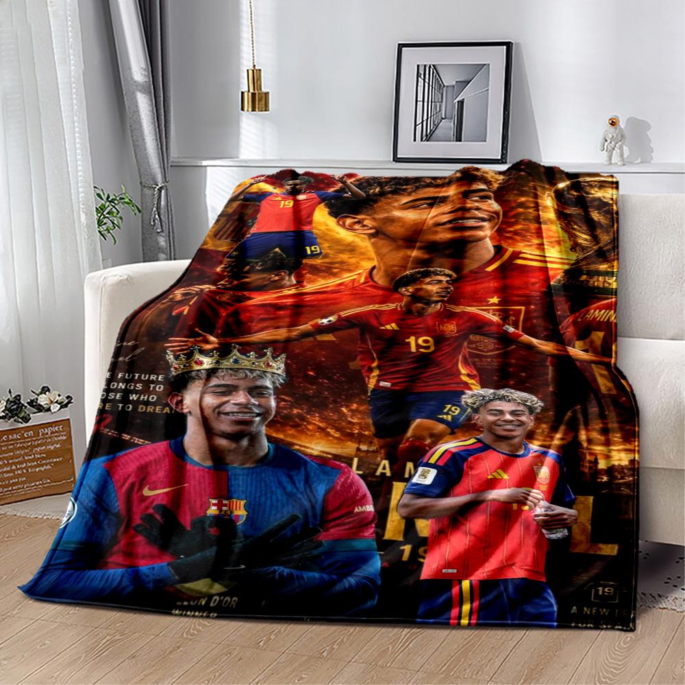 Lamine Yamal's Victory World Cup Final Blanket Warmthful Decor Suitable for Seaside Bed Bedding for All Occasions Playful Design