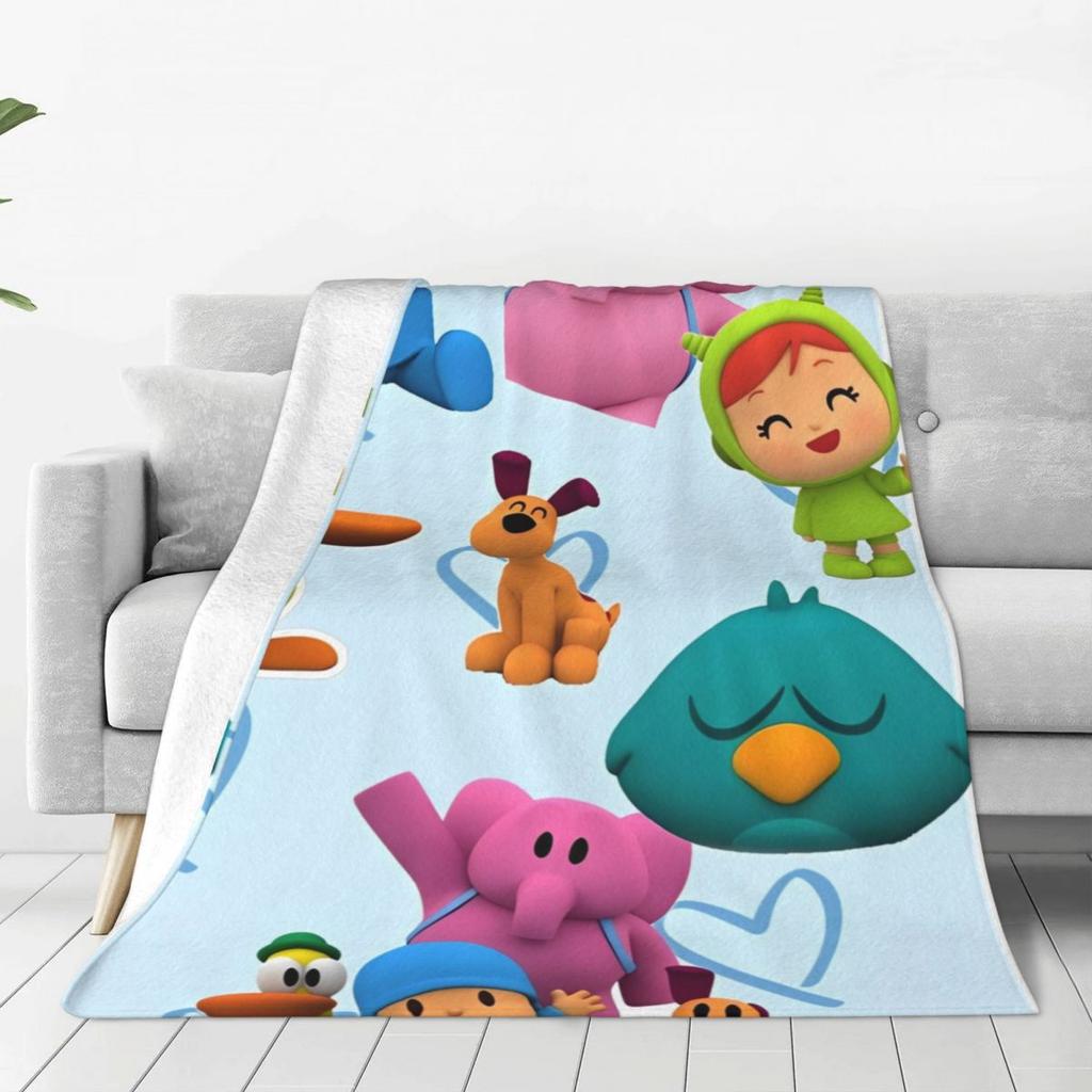 P-POCOYO Элли Пато Фред Лула Сонная Птица (2) Одеяло Качественное Теплое Мягкое Плед Весенний Пикник Спальня Новинка Покрывало