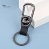 Брелок для ключей из высокопрочной нержавеющей стали D-образной формы, без деформации, с гальваническим покрытием, с защитой от потери, пряжка из искусственной кожи, анти-взлом, автомобильный брелок для ключей, сумка, подвеска