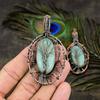 Amazonite Handmade Copper Wire Wrap Jewelry Pendant 3.15" G7m84