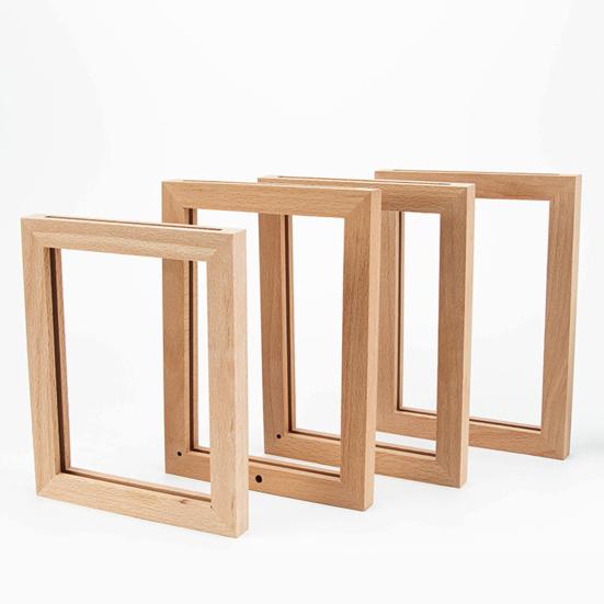 Light-up Photo Frame LED Glowing Picture Stand Lighted Wooden Picture Frame Desk Light for Home Bedroom Living Room Decor