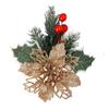5/1Pcs Glitter Artificial Christmas Flowers Red Berries Xmas Tree Ornaments New Year Gifts Christmas Wedding Party Decorations