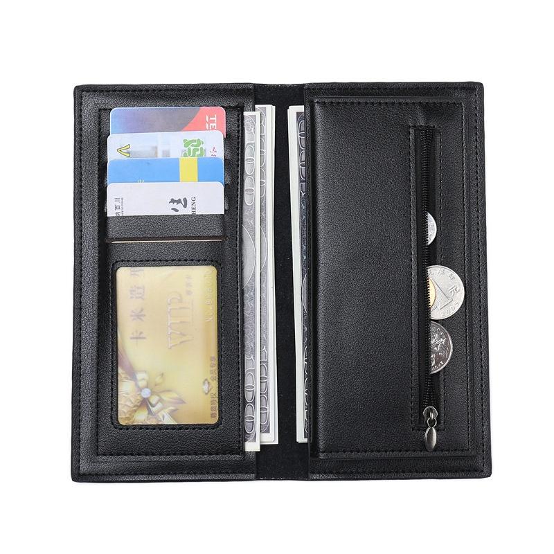 Мужской модный длинный кожаный кошелек, деловые кошельки, держатель для карт, портмоне