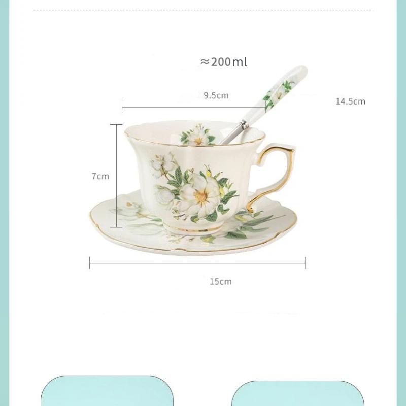 Элегантный керамический набор для английского кофе с золотой отделкой, чашка и блюдце
