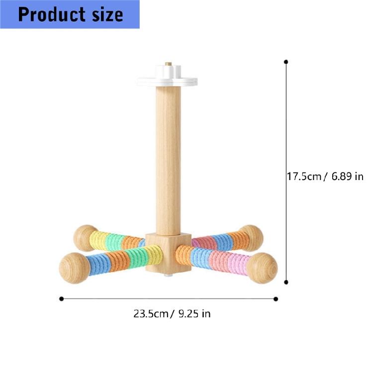 Funny Perches Toy with Rotating Ball Wooden Parrots Ferris Wheel Toy with Perches Windmills Toy For Parakeets Cockatoos