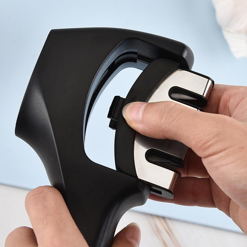 3-уровневая точилка Ручная точилка для ножей Точилка для кухонных ножей с нескользящим основанием