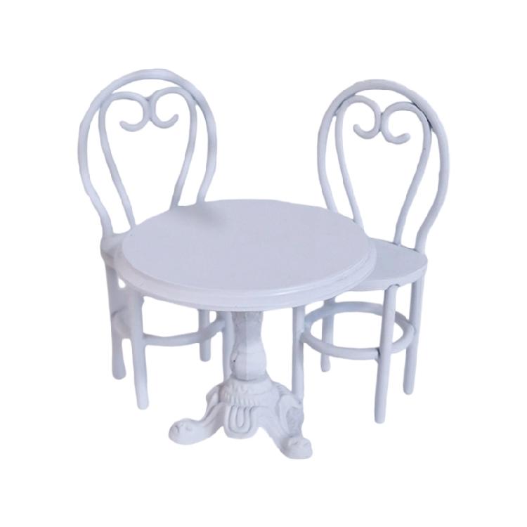 Металлическая детская коллекция игровой мебели для обеда Миниатюрный обеденный стол стулья Для интерактивного развития социальных навыков