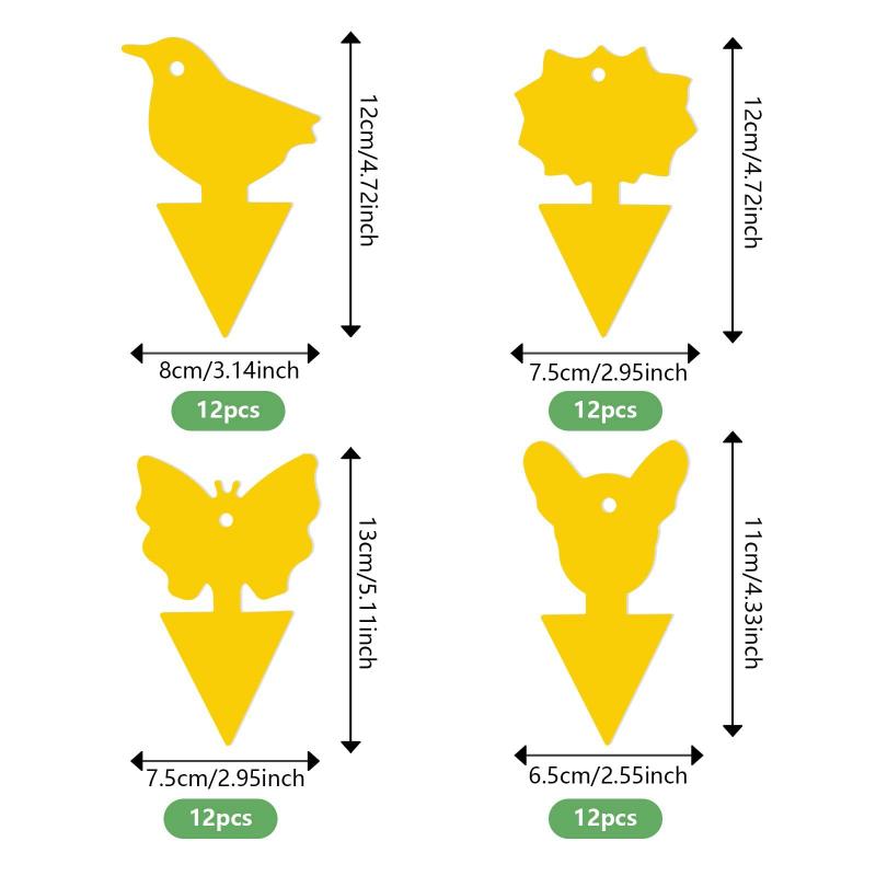 10-100 шт., липкая доска для насекомых, мощная двухсторонняя наклейка-мухоловка, липкая ловушка для мух и вредителей, насекомые-вредители, уличная наклейка для ловли насекомых