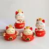 Украшение Lucky Cat, мелодия удачи, орнамент из смолы, изысканная статуя мультяшного кота, домашний офис