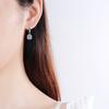 Серьги из стерлингового серебра 925 пробы, женские квадратные серьги-крючки для сумок, аксессуары для ушей, золото Pt950, 50 очков, серьги из камня Мосан