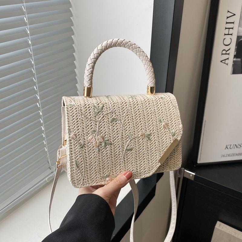 Повседневные соломенные плетеные сумки женские летние пляжные квадратные маленькие свежие сумки новые женские дорожные кошельки сумки через плечо сумка-мессенджер