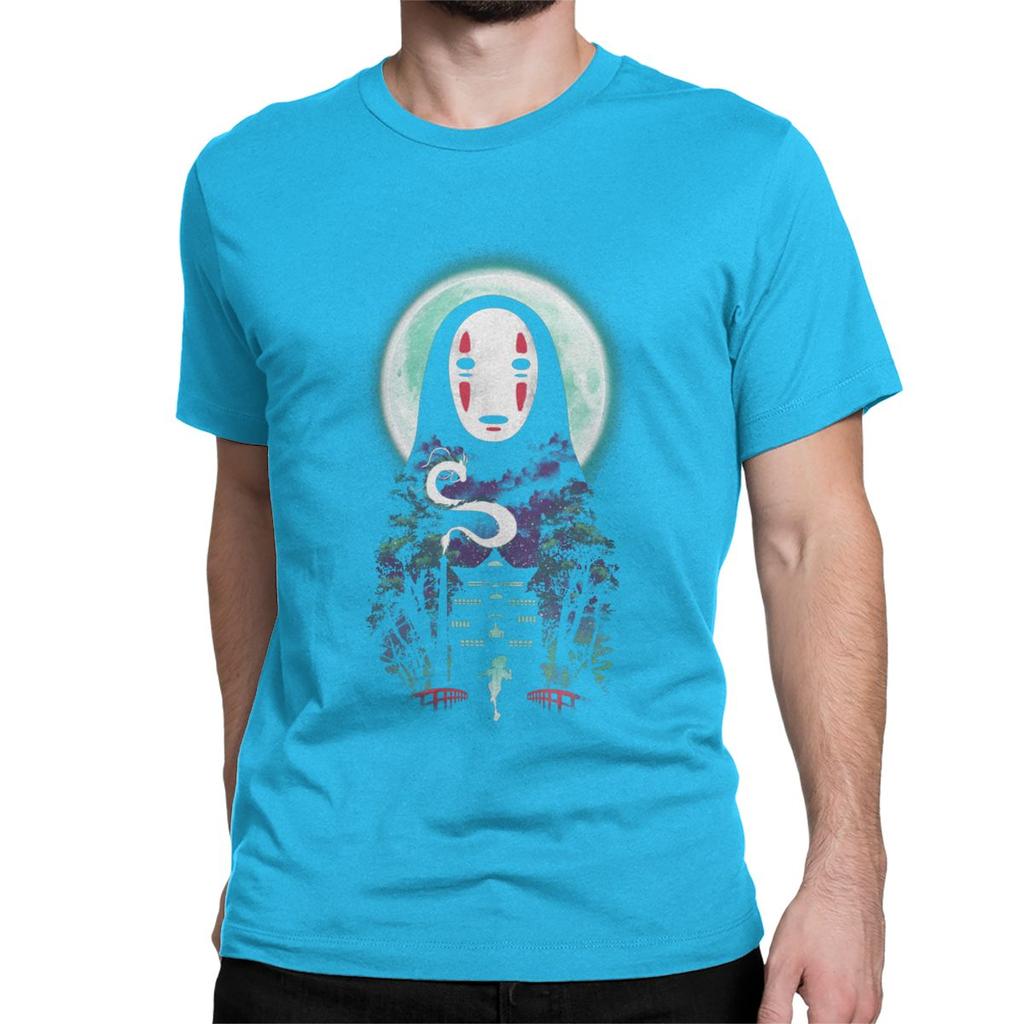 Hipster Forest Spirit T Shirts For Men Crew Neck T Shirts Spirited Away Ghibli Short Sleeve
