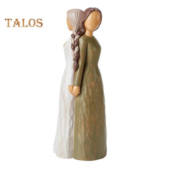 Resin Sister Figurine Tabletop Sisterhood Friendship Ornament Living Room Bedroom Decor Girls Sisterly Love Sculpture for Sister Friends Gift