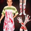 Cosplay Costume Blood Golves Scary Blood Stained Sock New Halloween Cosplay Theme Props  Party