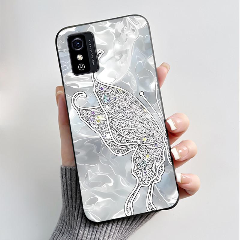 Printing Pattern Case For ZTE Blade L9 Soft Silicone Black Shell Cover Cute Flower Cartoon Casing