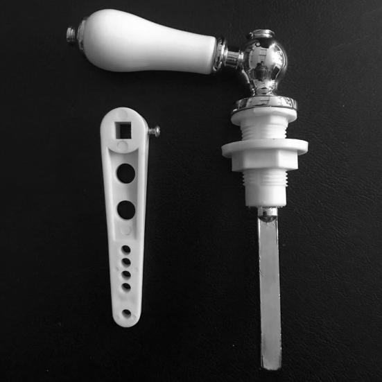 Ceramic Toilet Flush Handle Simple Installation Universal Fit Metal Handle Cistern Lever Toilet Flush Handle Replacement Parts