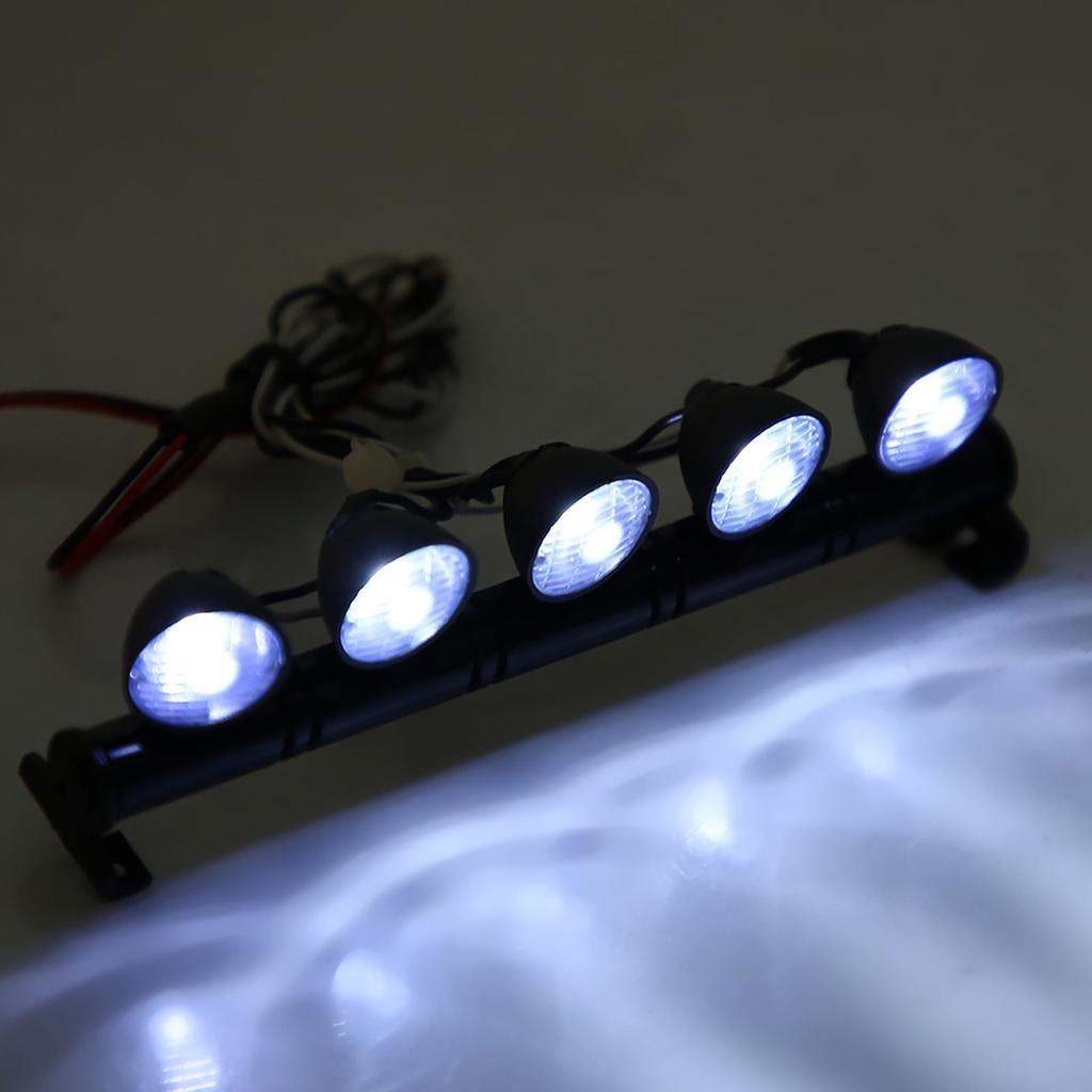 5 LEDs Light Bar Headlight Lamp Accessory Part for AXAIL Scx10 Traxxas RC Car