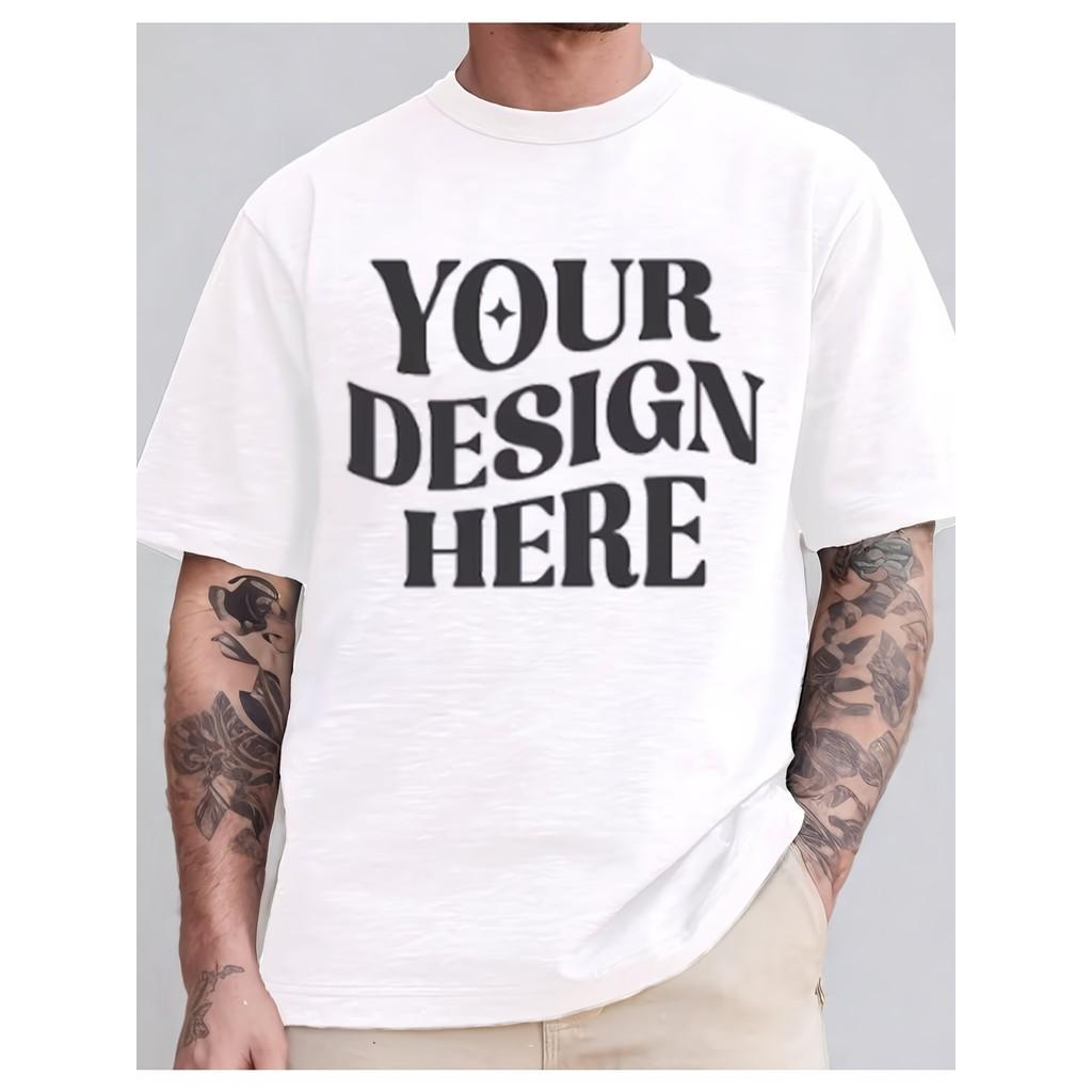 Мужские футболки унисекс с индивидуальным дизайном, утолщенные, с возможностью кастомизации - Местный склад, термотрансфер