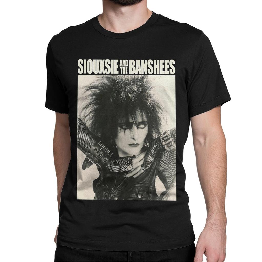 Футболка Siouxsie Sioux Музыкальная Рок-группа для Мужчин Женщин Хлопок Винтажная Футболка Siouxsie And The Banshees Футболки С Коротким Рукавом Одежда
