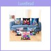 Led Vintage Cotton Linen Pillow Case With Color Changing Lights For Sofa And Couch Decor