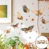 Настенные наклейки в богемном стиле с узором бабочек, яркие, вдохновленные природой, самоклеящиеся для комнаты