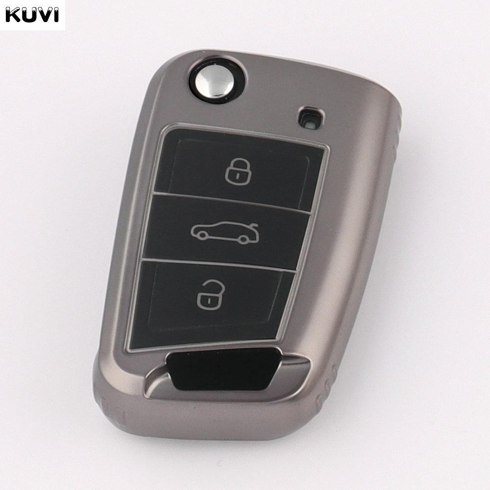 3 4 Кнопки ТПУ Чехол для Ключа Автомобиля Для Vw Volkswagen Golf 7 Mk7 Tiguan Mk2 Seat Ateca Leon Fr Ibiza Skoda Octavia Kodiaq Сумка для Брелока