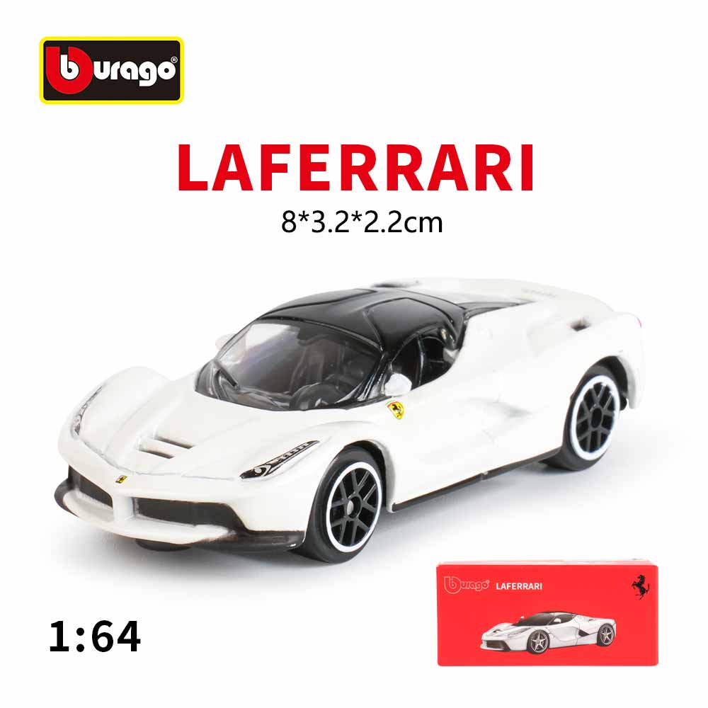 Ббураго 1:64 Серия Ferrari-LaFerrari 458 Enzo SF90 812 SP3 Металлические литые модели, Мини-симуляторы автомобилей Подарочный набор для взрослых Детей